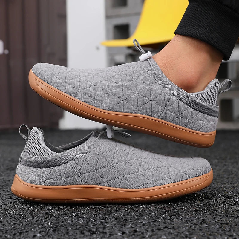 Minimalist Grey Sports Shoes for Daily Comfort | Unisex Slip-In