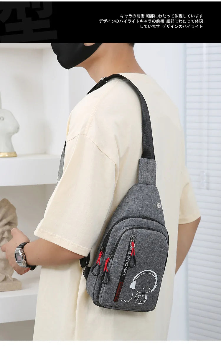 Glow-in-the-Dark Crossbody Bag for Outdoor Sports & Running