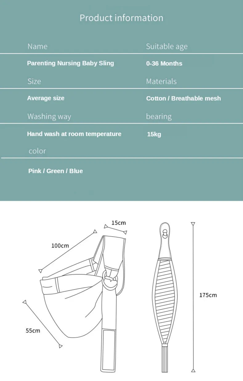 Cotton Wrap Sling Baby Carries Newborn Safety Ring Kerchief Baby Carrier Comfortable Infant Kangaroo Bag