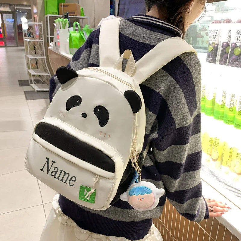 Personalized Name Backpack | Versatile Cartoon Panda Design