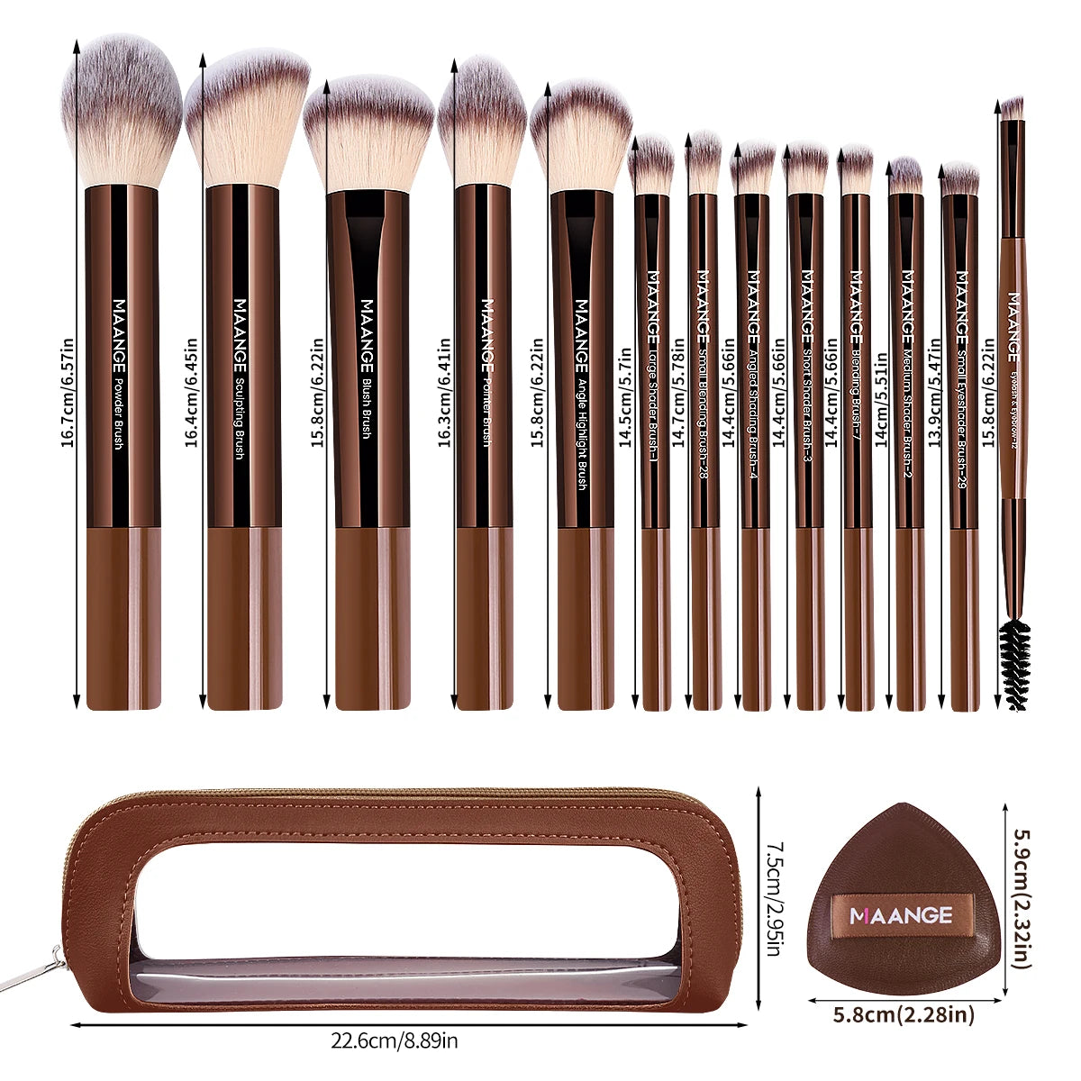 13pc Soft Synthetic Hair Makeup Brush Set | Flawless Beauty Tools