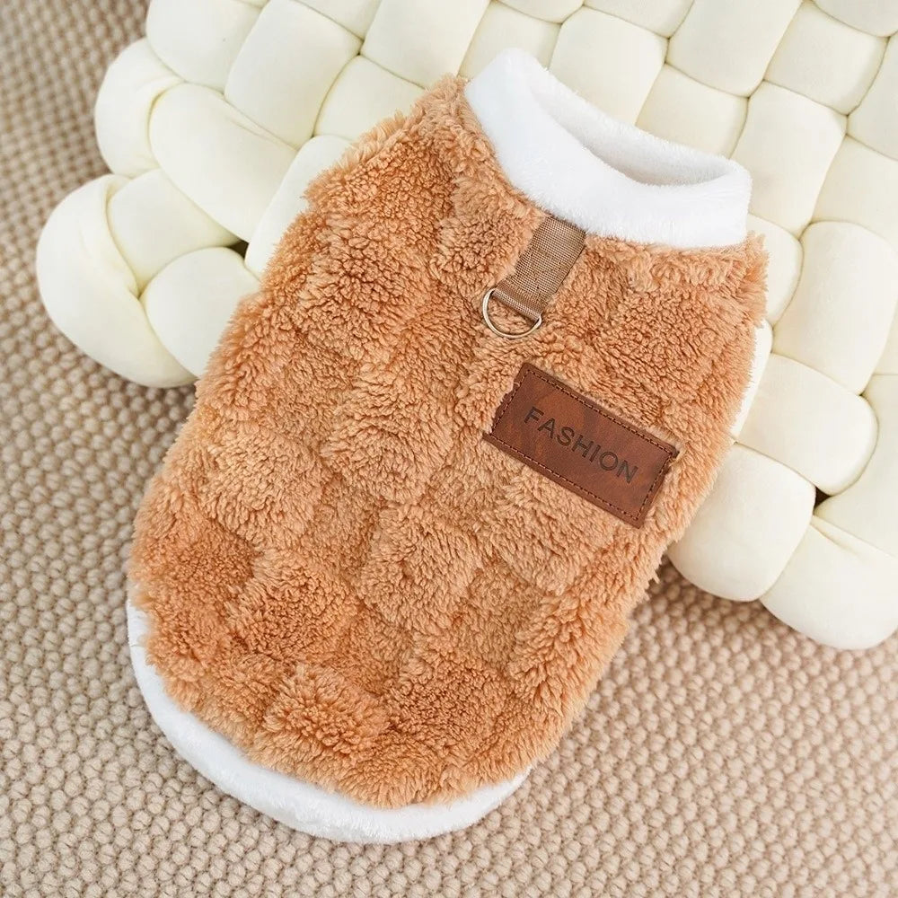 Comfortable Velvet Winter Dog Pullover Vest | Soft & Warm Coat