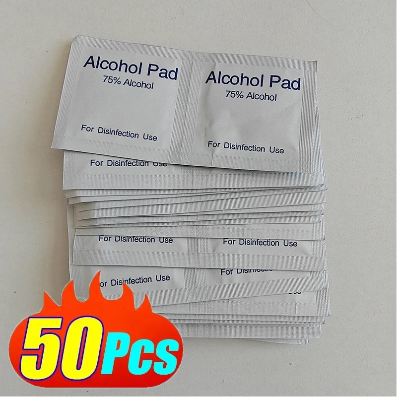 10/100Pcs Car Detailing Disposable Alcohol Disinfection Cotton Pad Wash Care Phone Cleaning Wiper Screen Glasses Cleaning Cotton
