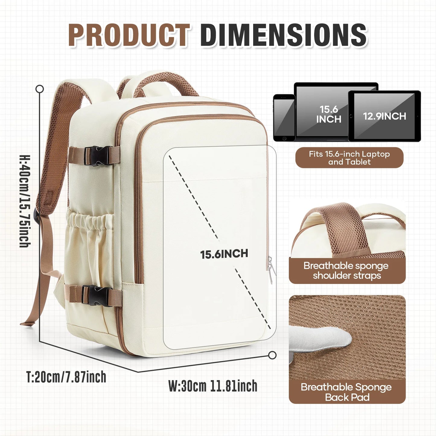 Lightweight Multi-Functional Travel Backpack | Ideal Cabin Bag