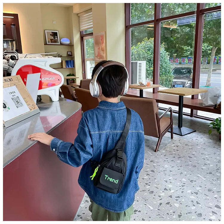 Cute Solid Color Children's Shoulder Bag | Stylish Kids Fanny Pack