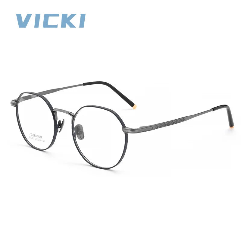 Ultra-Light Titanium Round Frame Glasses | Customizable Multi-Focus