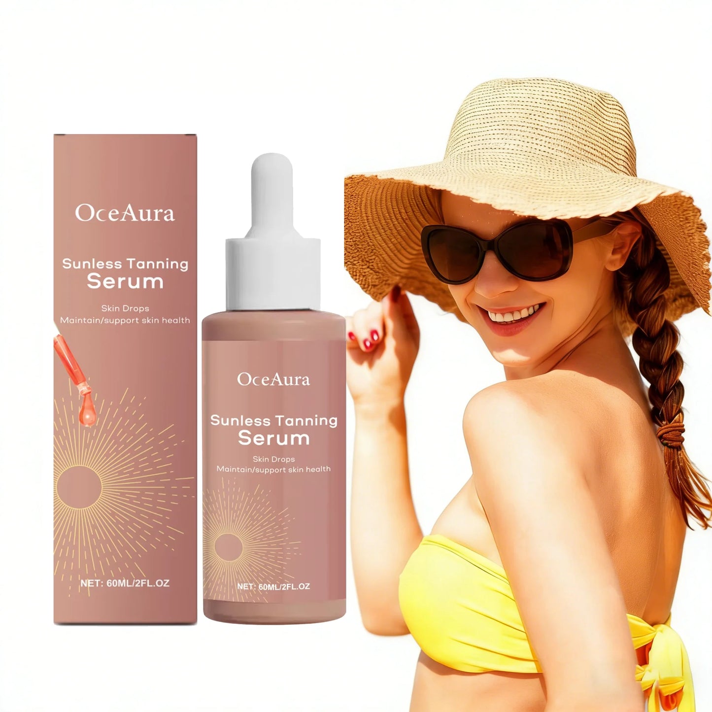 Sunless Self Tanning Drops | Long Lasting Natural Tan Serum