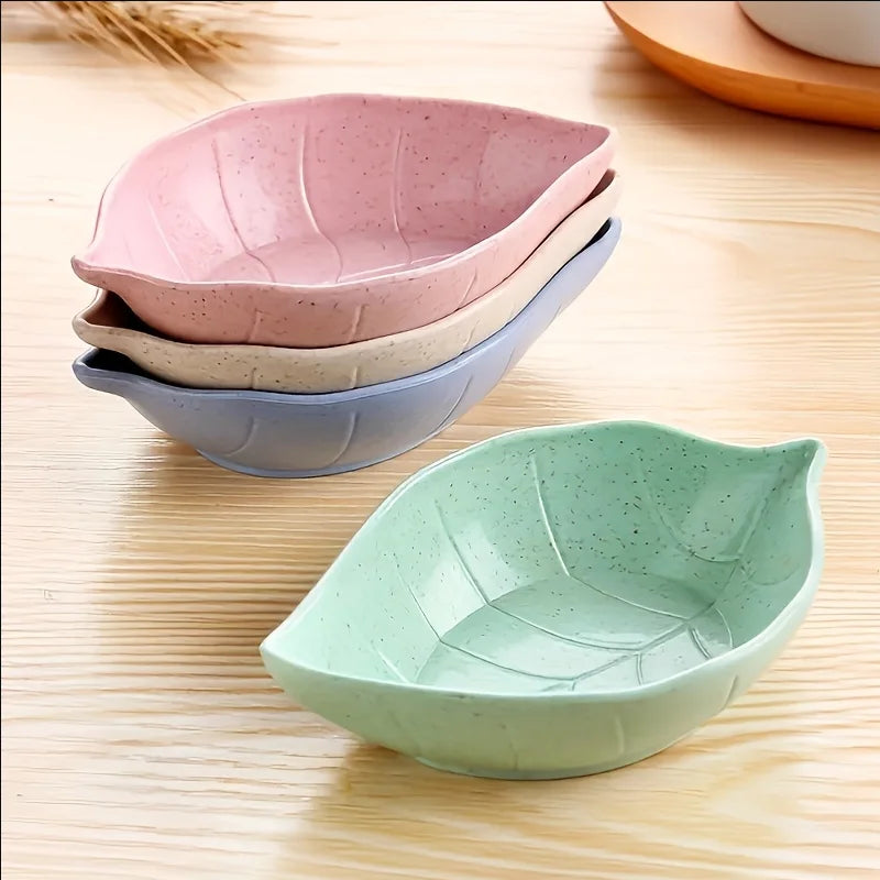 4pcs Leaf Shape Sauce Dishes | Multi-functional Condiment Plates