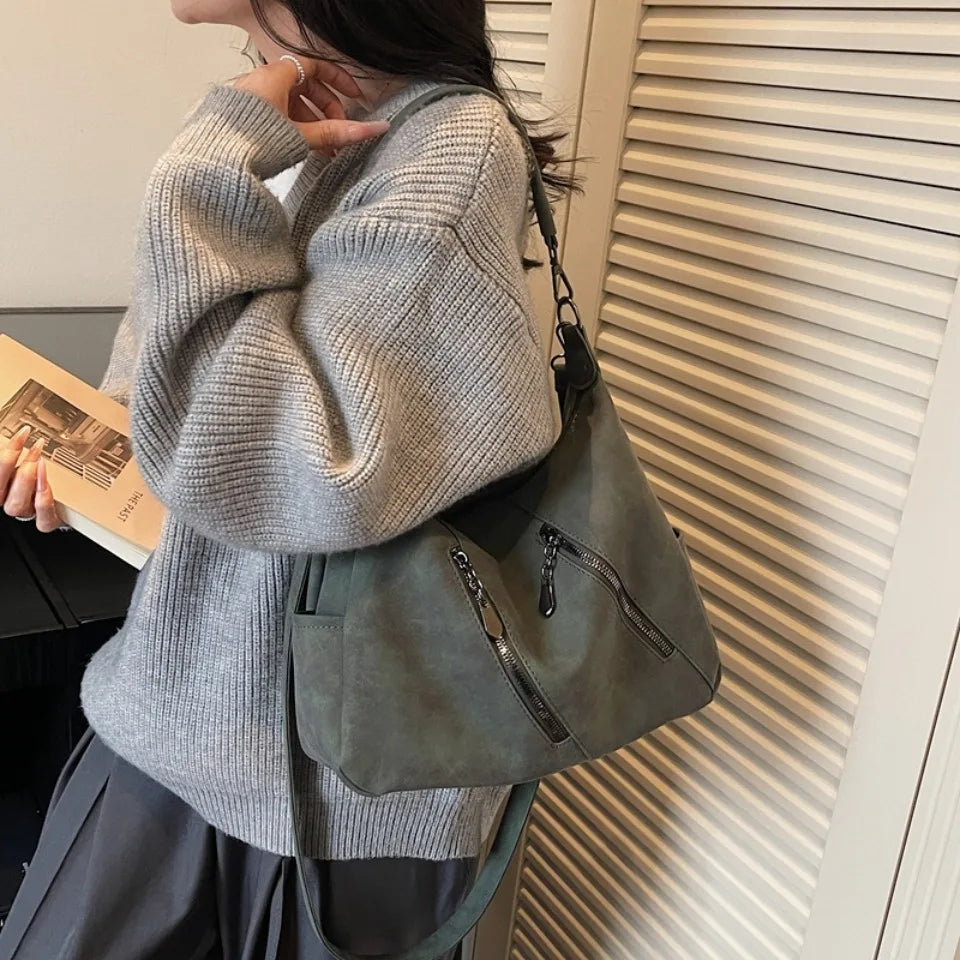Bolso Bandolera Elegante de Cuero Sintético Suave para Mujer | Con Estilo y Práctico