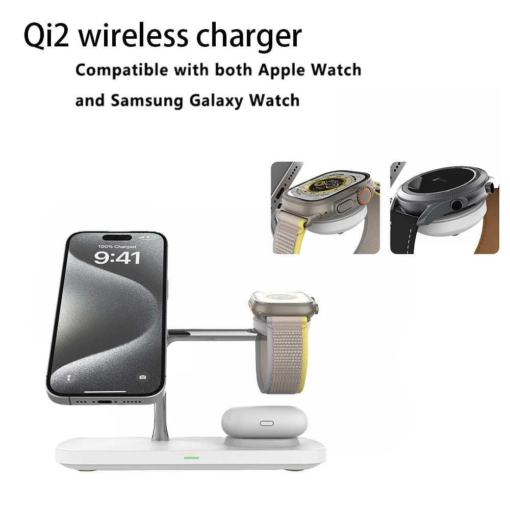 Foldable 3-in-1 Wireless Charging Station | Fast Charging & Travel Ready
