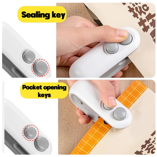2-in-1 Mini USB-C Rechargeable Bag Sealer & Cutter | Fresh Food Storage