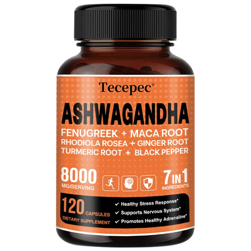 7 in 1 Ashwagandha Supplement for Mood, Strength & Energy Boost