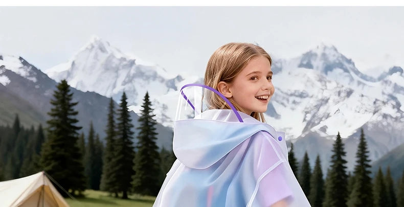 Boys, girls, primary school students special waterproof rainstorm proof 2026 new raincoat with school bag