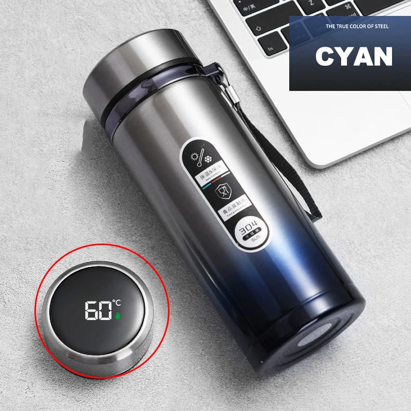 Stainless Steel Thermos Bottle with LED Temperature Display