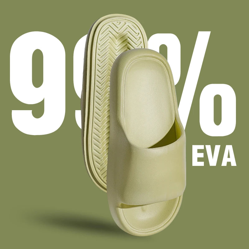 Unisex Non-Slip Pillow Slides | Soft Sole Summer Slippers
