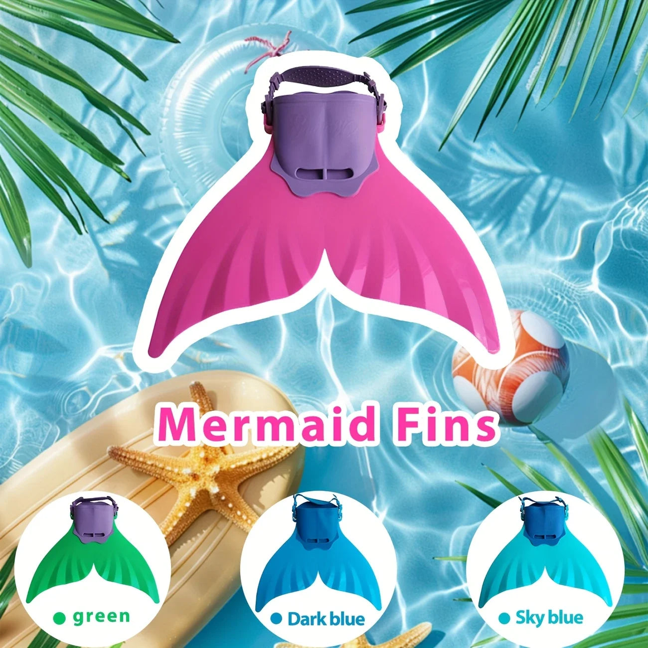 Children's Mermaid Swim Fins | Fun & Safe Pool Diving Gear