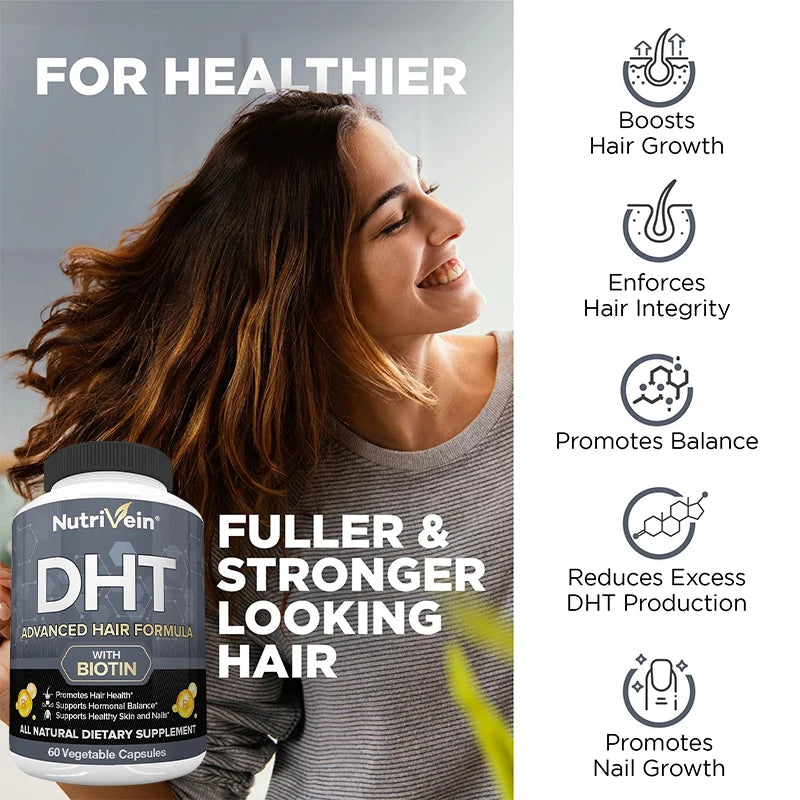 Premium DHT Blocker with Biotin | Hair Growth Supplement for All