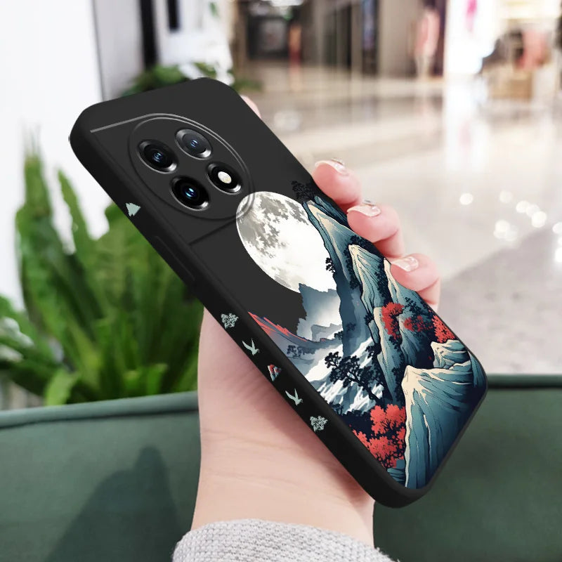 Smoke Mountain Phone Case For Oneplus 13 13R 12 12R 11 11R 10 10R 10T 9R 9RT 9 8T 8 7 7T Pro 5G Liquid Silicone Cover