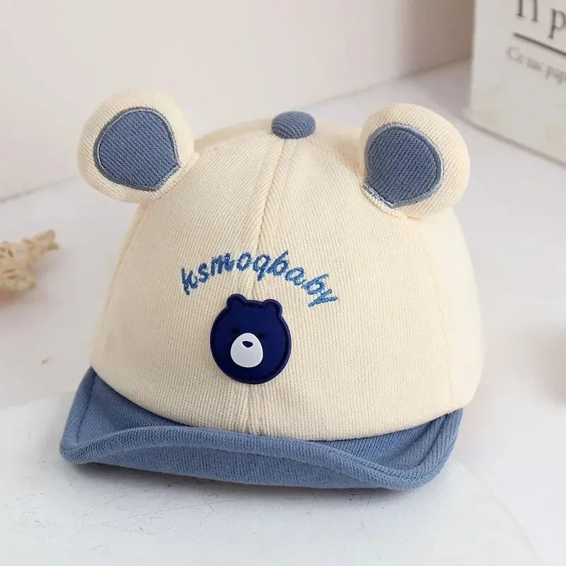 Cute Baby Cartoon Bear Baseball Cap for Infants | Adjustable Sun Hat