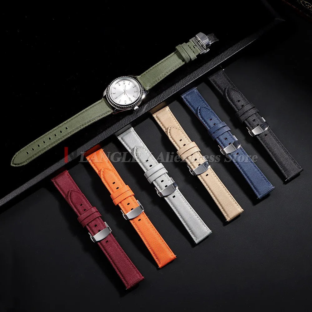 Versatile Sailcloth Watch Strap | Waterproof Nylon Quick Release Band