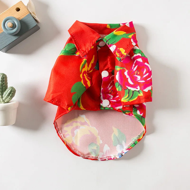 Summer Lightweight Pet Clothes | Stylish Dog & Cat Hawaiian Shirt