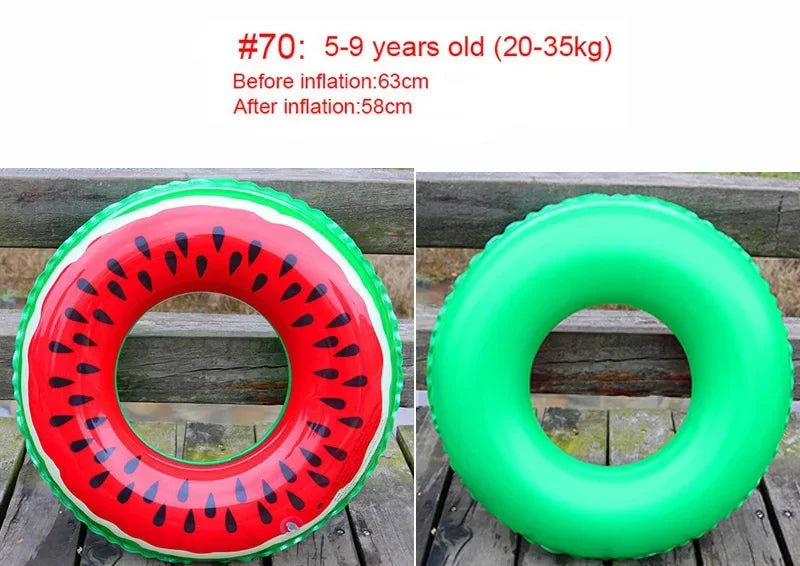 Watermelon Pool Floats | Fun Inflatable Swimming Ring for All Ages