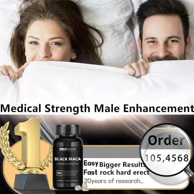 Black Maca Root & Ashwagandha Supplement for Men's Stamina