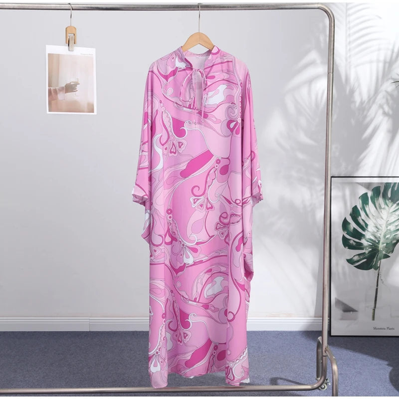 Stylish Oversized Women's Print Kaftan Maxi Dress for Summer