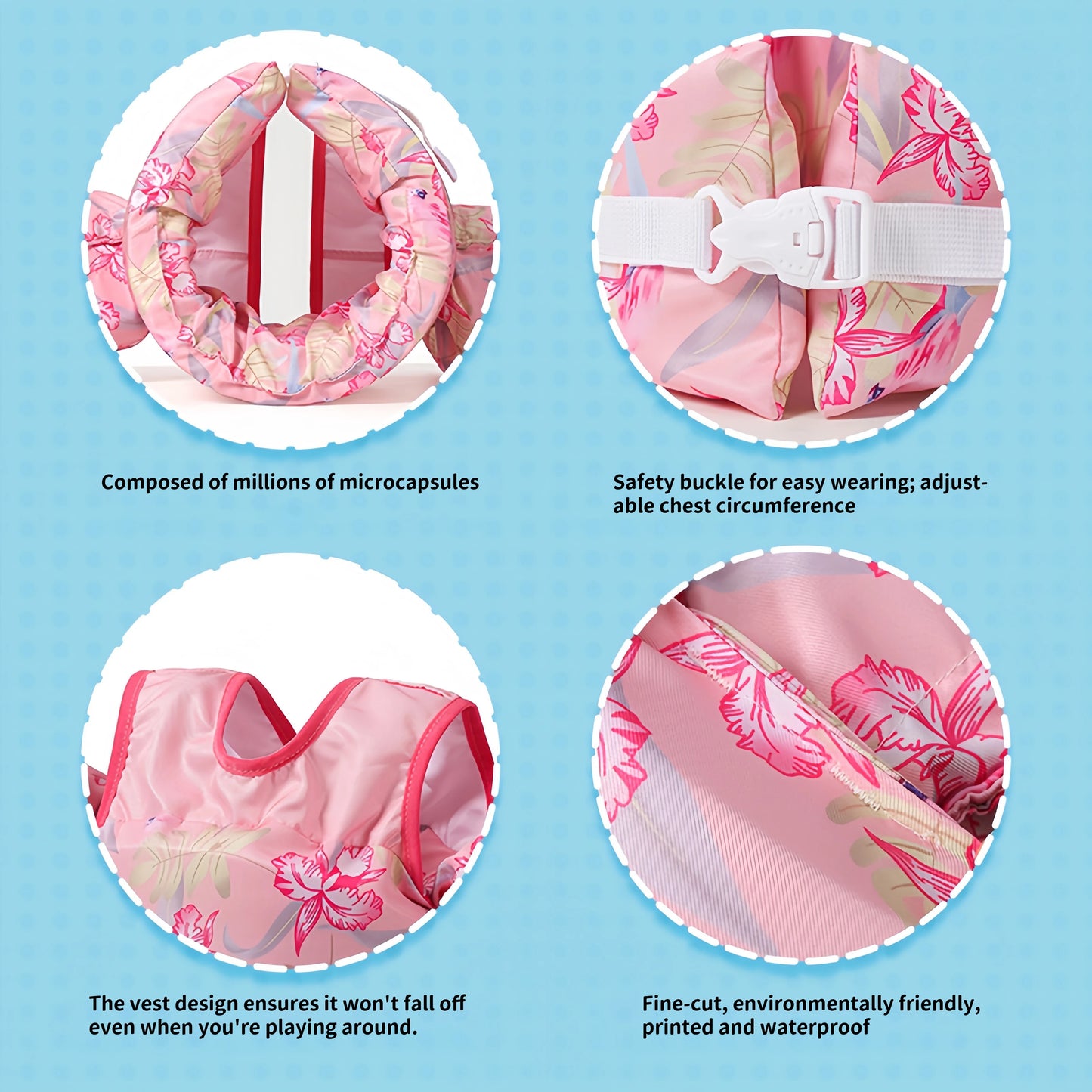 Kids Swim Vest | Toddler Pool Floaties & Adjustable Swim Jacket