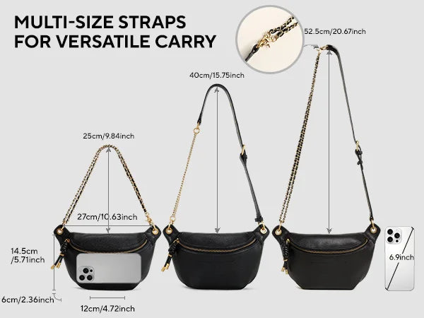 Stylish Women's Genuine Leather Waist Pack | Trendy Belt Bag
