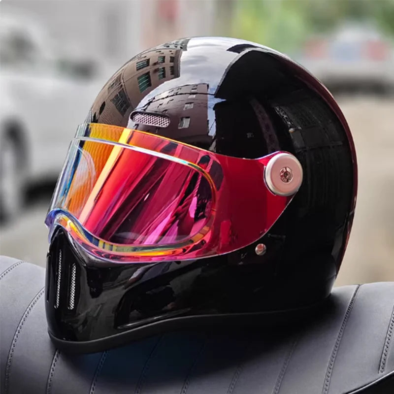 Dual Visor Full Face Motorcycle Helmet | ECE DOT Approved Design