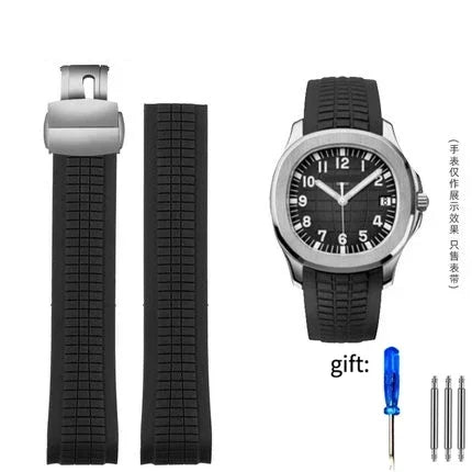 High Quality Soft Rubber Watch Band | 21mm Silicone Replacement Strap