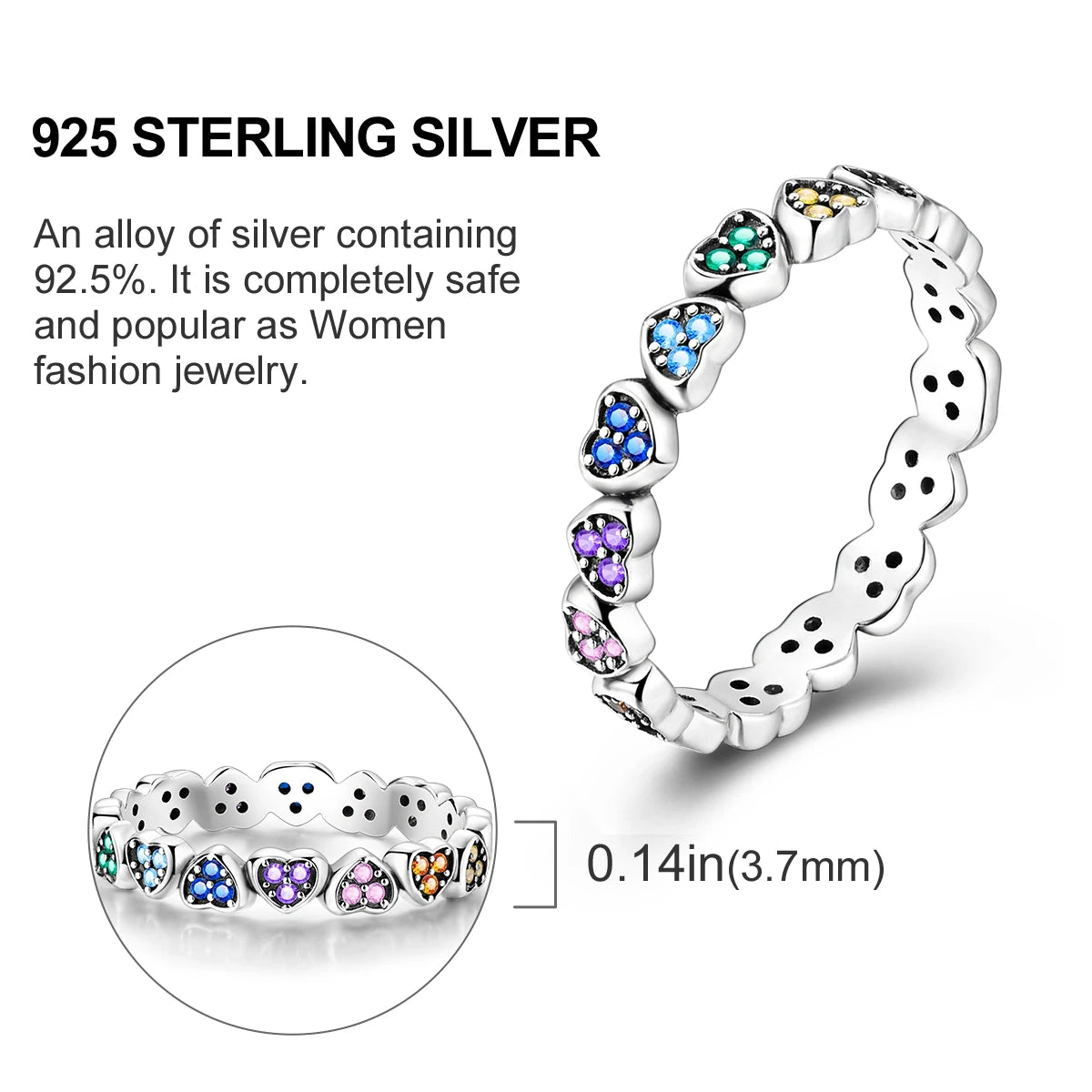 Elegant 925 Sterling Silver Infinite Love Ring | Luxury Wedding Jewelry