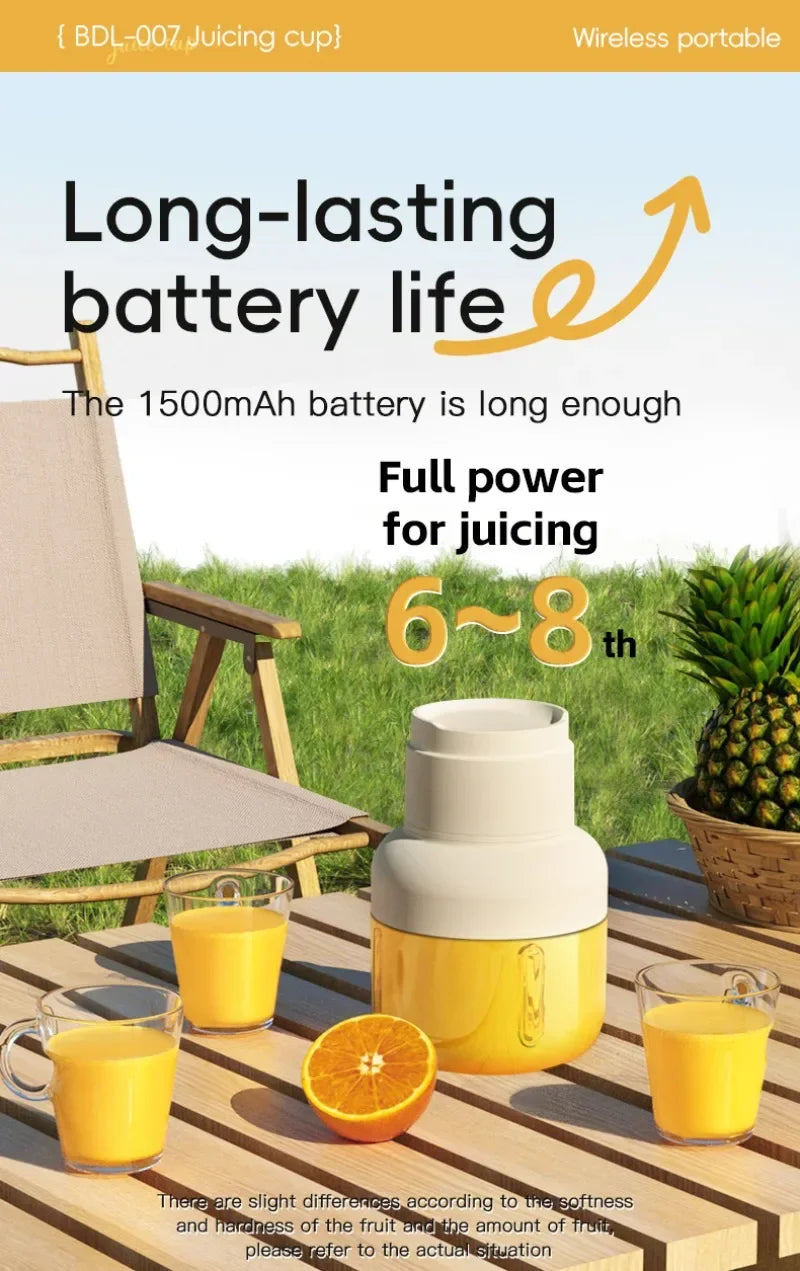 Portable Juicer Cup | USB Rechargeable Smoothie Blender for Home