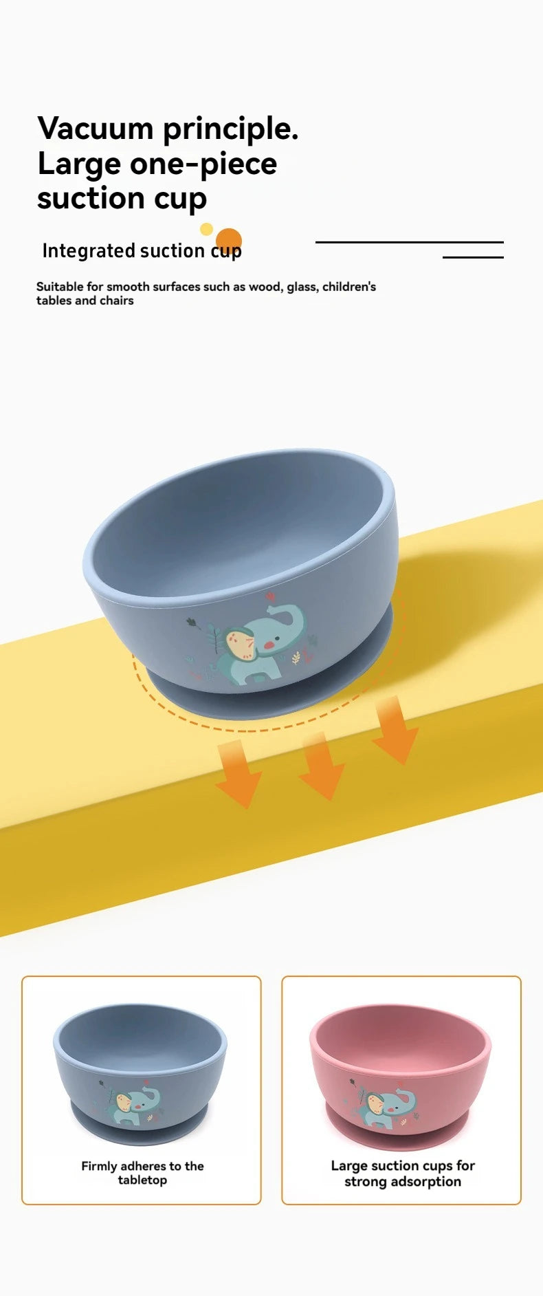 Silicone Children's Tableware Set | Bib, Plate, Bowl & Spoon