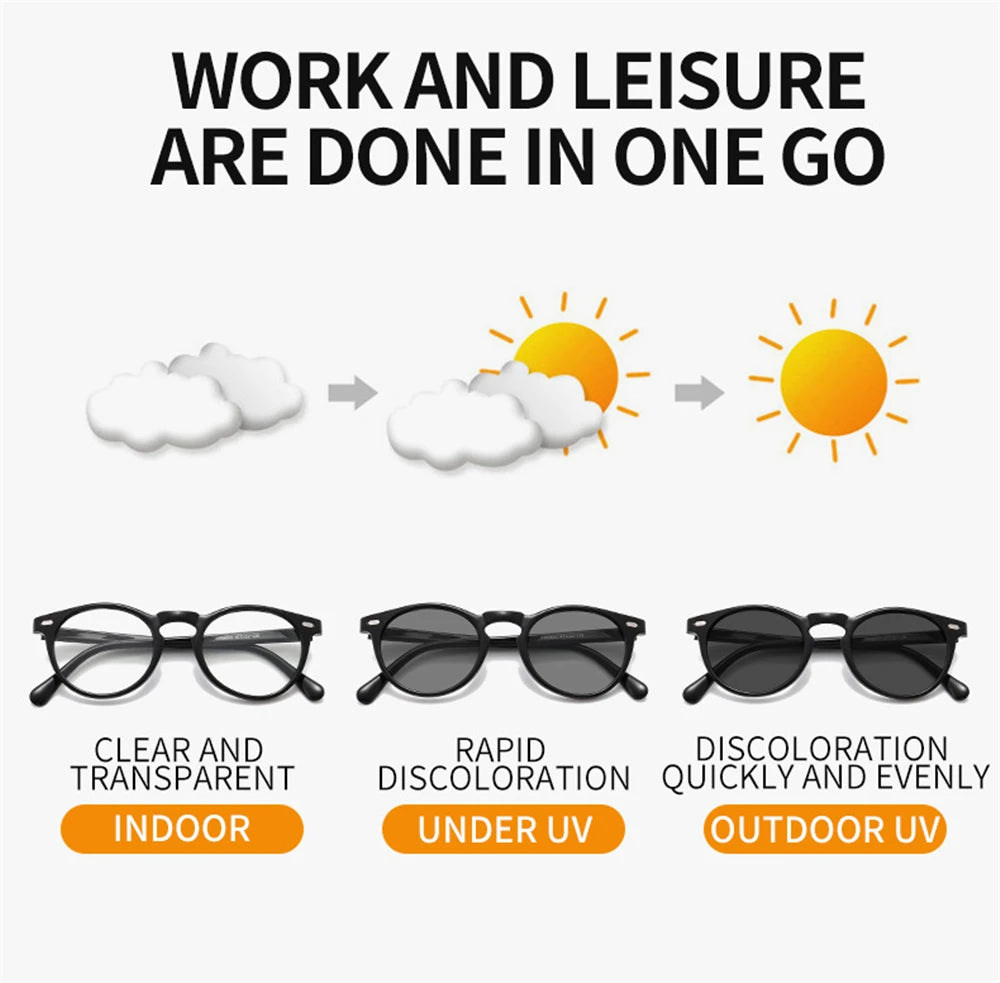Classic Matte Black Transition Glasses | Blue Light Blocking Eyewear