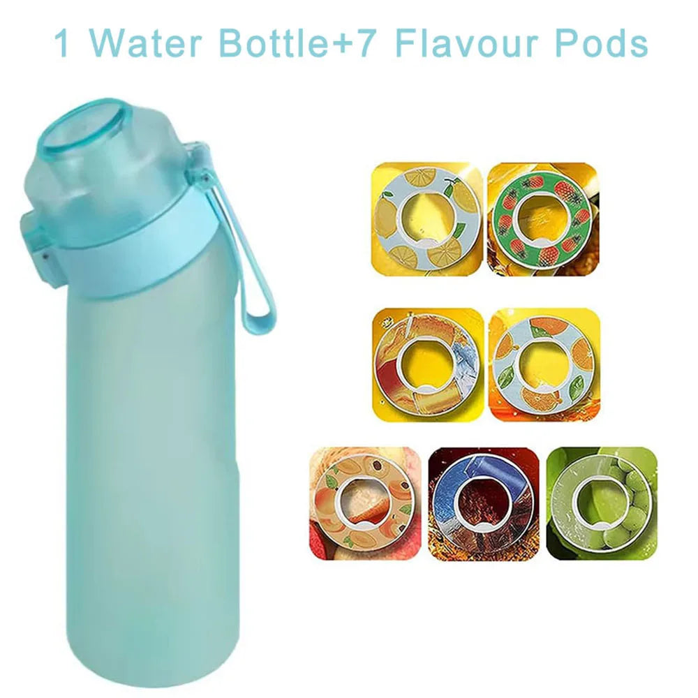 650ML BPA Free Sports Air Water Bottle | Flavor Pods Included