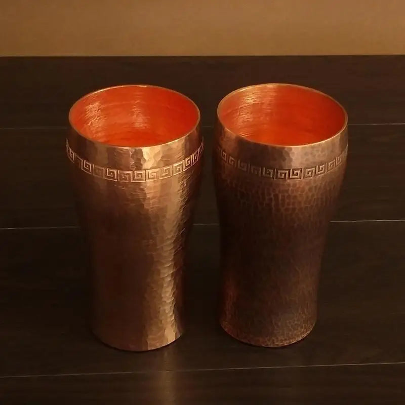 Pure Copper Cup Handcrafted Hammered Coffee Mugs Tea Beer Cold Water Drinkware