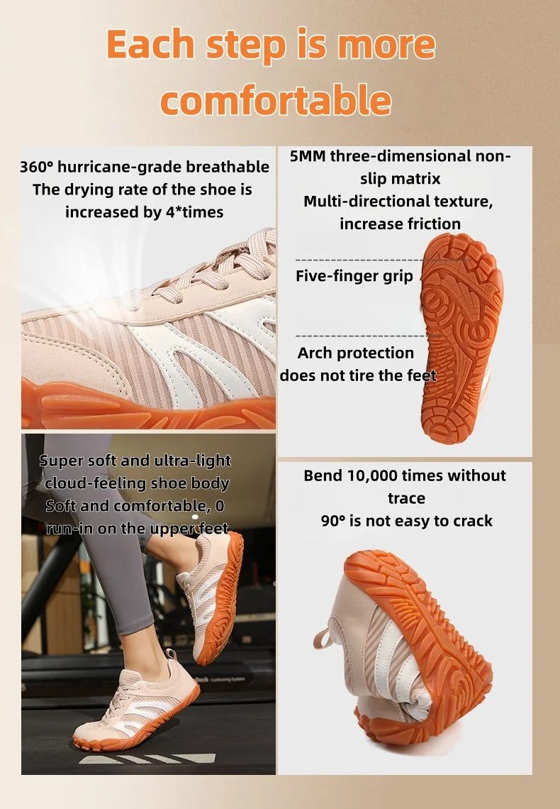 Women's Breathable Barefoot Wide Shoes | Non-Slip Casual Footwear