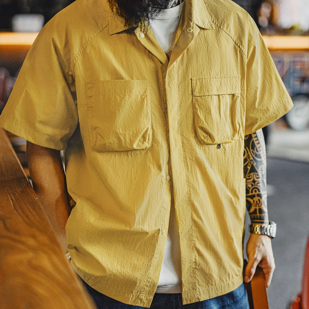 Men's Summer Quick-Dry Short Sleeve Travel Shirt | Lightweight & Stylish