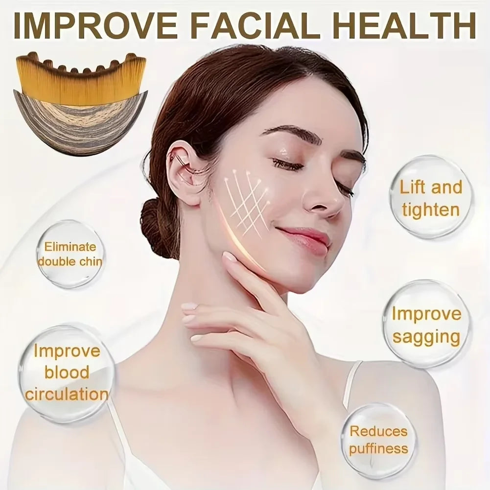 Face Sculpting Bandage & Massage Brush Set | V-Line Lifting Solution