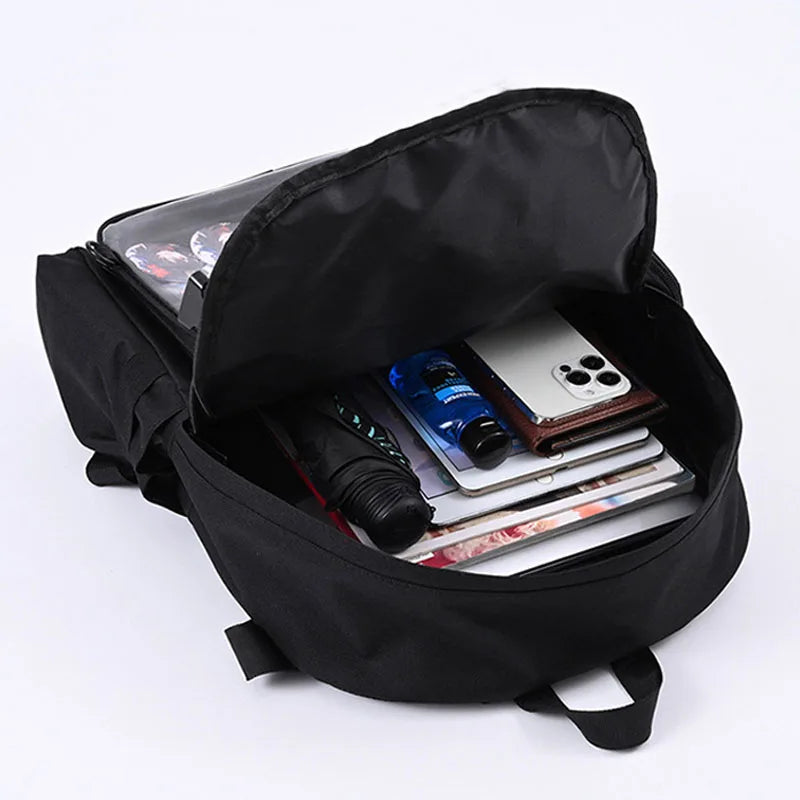 2pcs Transparent Backpack Set | Stylish Clear Casual Rucksack