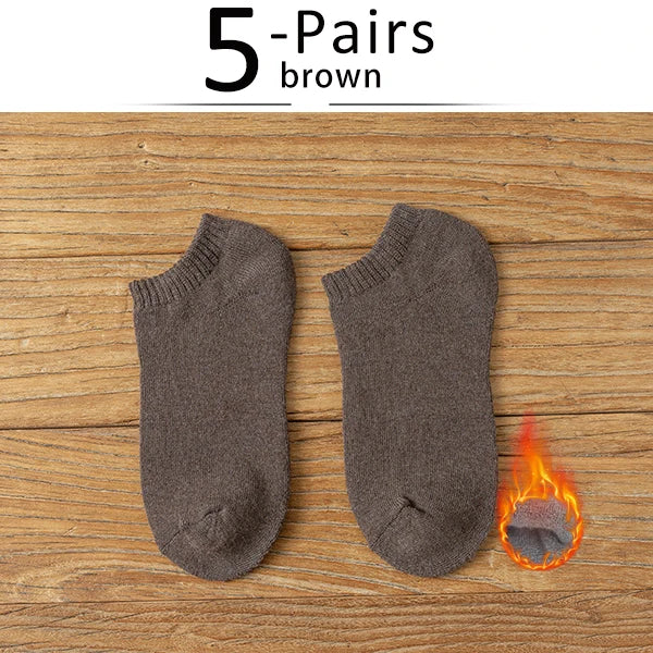 Men's Thick Thermal Ankle Crew Socks | Cozy Winter Essentials