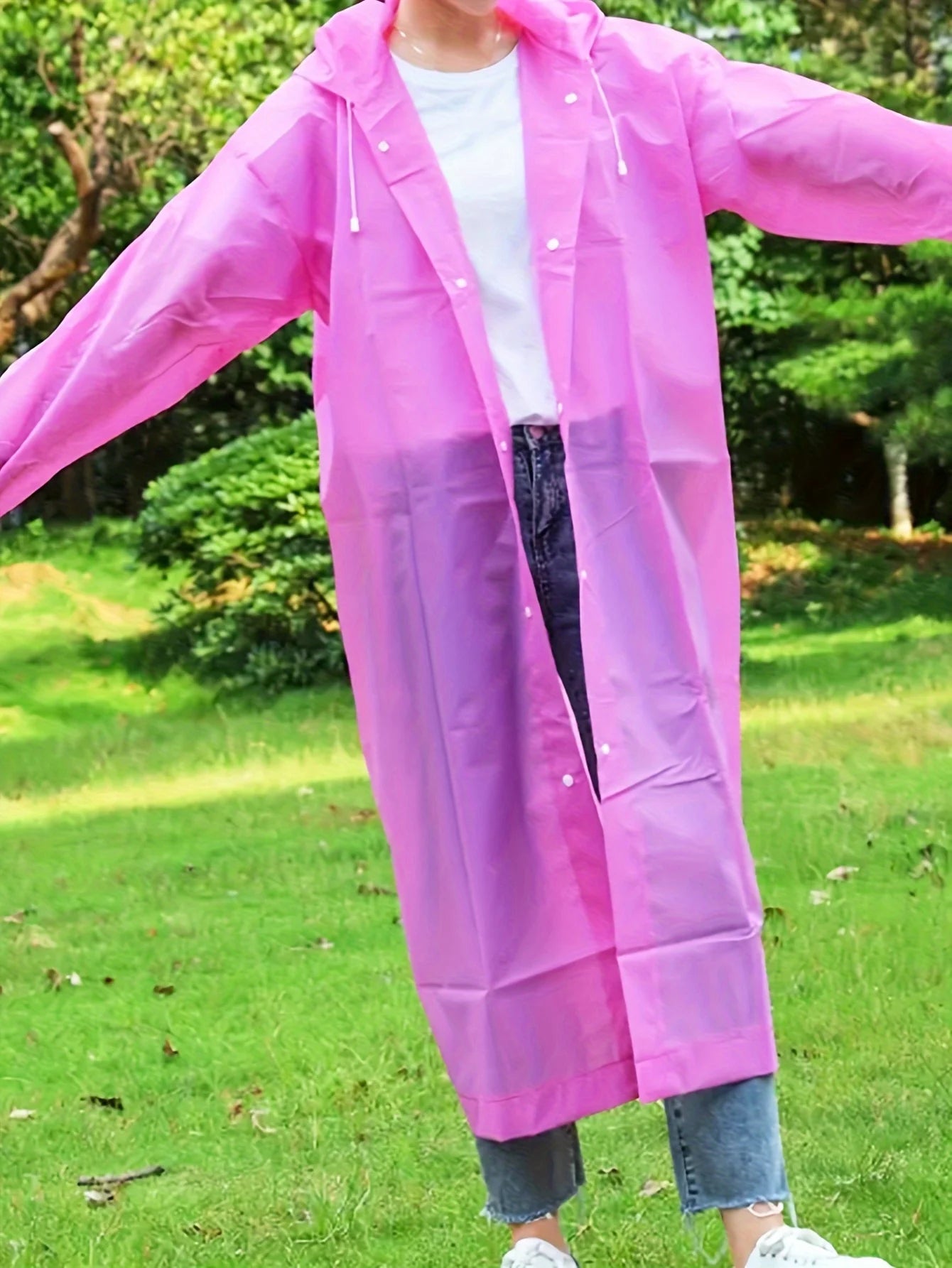 Adult Pink Raincoat | Stylish Waterproof Full-Body Gear