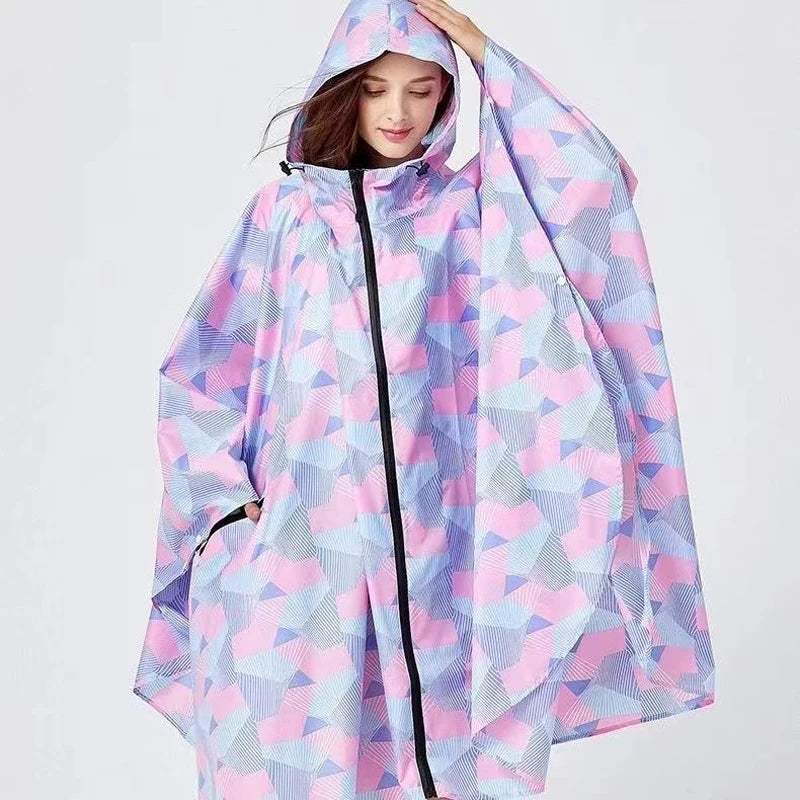 Lightweight Leopard Raincoat for Women | Waterproof Windproof Cloak