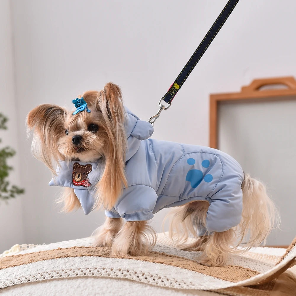 Cute Bear Scarf Costumes for Small Dogs | Stylish Puppy Parkas