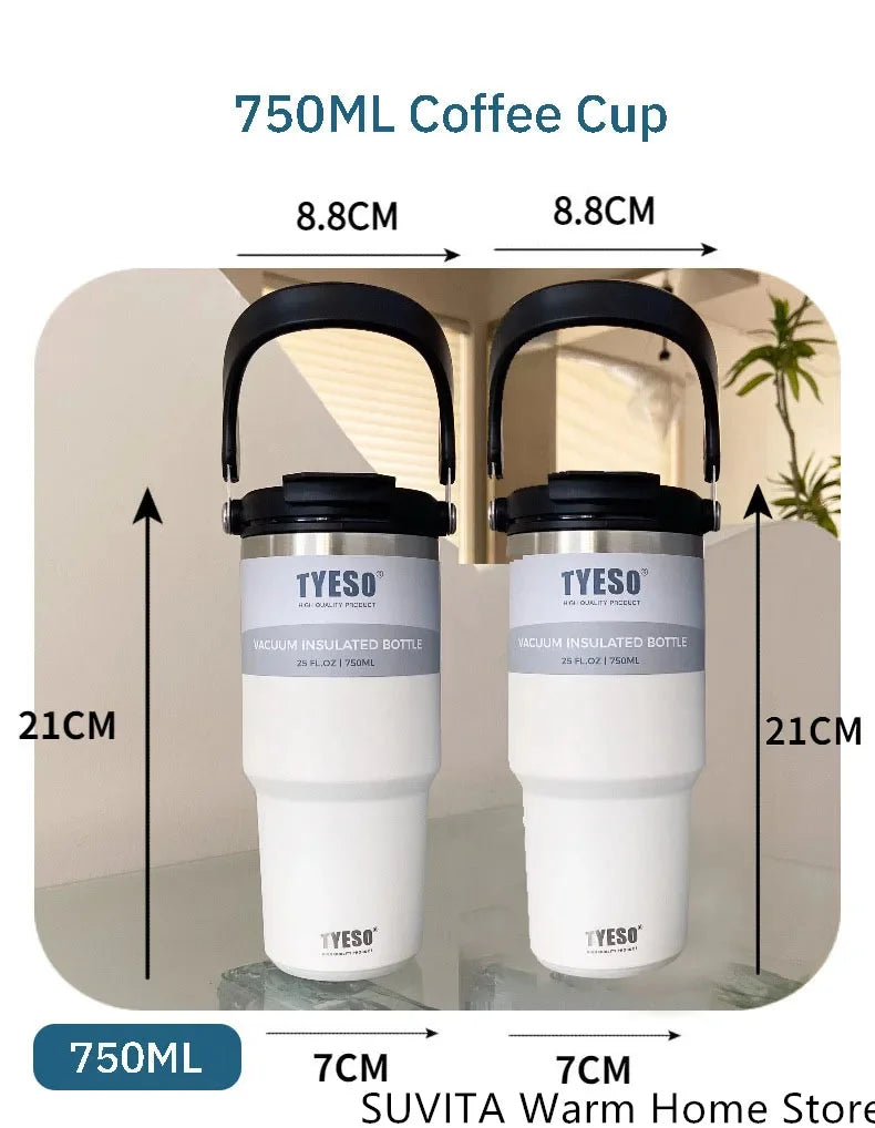 Large Capacity Stainless Steel Coffee Tumbler | Thermal Insulated Mug