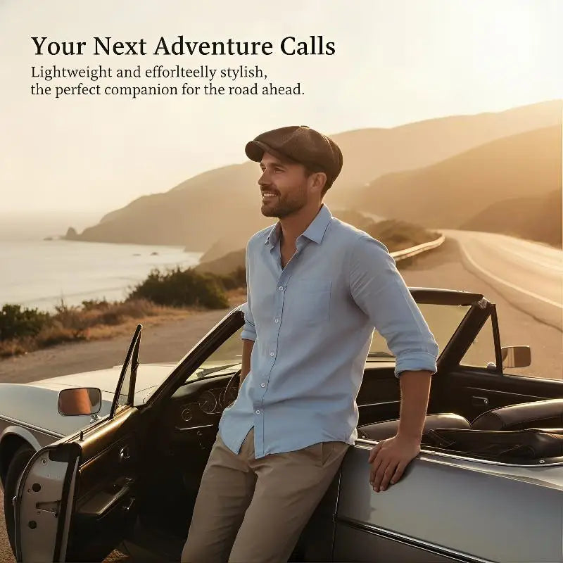 ★▲Mens Beret Casual Newsboy Hat Spring Autumn Lightweight Vintage Flat Cap Soft Cotton Outdoor Style Unisex
