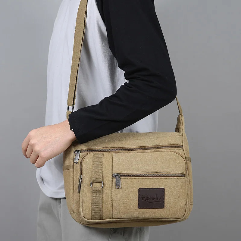 Men's Canvas Shoulder Bags | Stylish Crossbody Messenger Bags