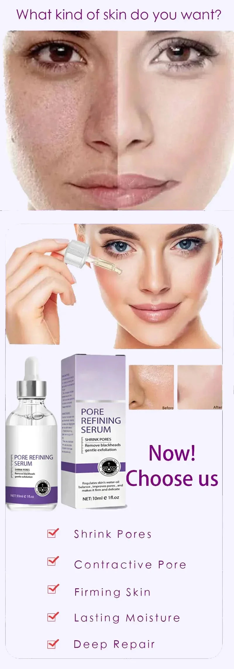 Pore Refining Resurfacing Serum | Brightening Facial Elixir